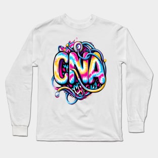 Tie Dye PCA Cute Nurse Day CNA RN Nurse Week Nursing Long Sleeve T-Shirt